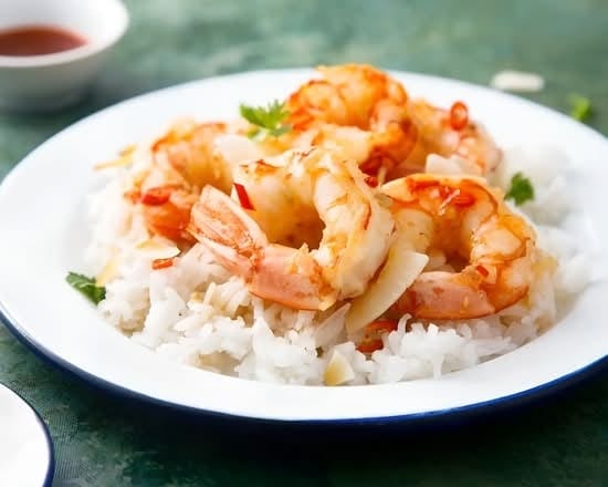 Garlic Shrimp Lunch.