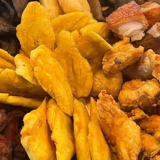 Picadera Havana Heights, Chicharron De Pollo (Fried Chicken Chunks), Res Frita (Fried Beef), Masita De Cerdo (Fried Pork) Longaniza (Dominican Sausage)