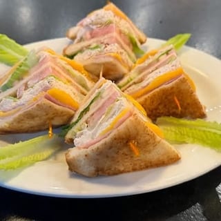 Turkey Club Sandwich with Fries